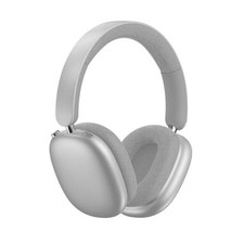 Active Noise Cancelling Headphones Over Ear Bluetooth Knob Button  Silver