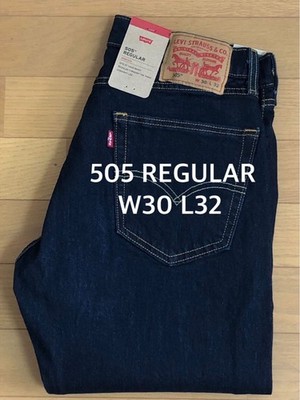 Levi's 505 Regular Fit Rinse W30 L32 Used Jeans Classic Style