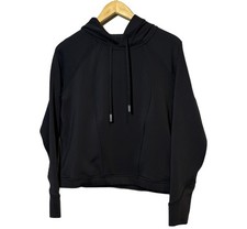 Lululemon Softstreme Pullover Hoodie Black LW3HQSS Womens Size 4 Relaxed Cropped