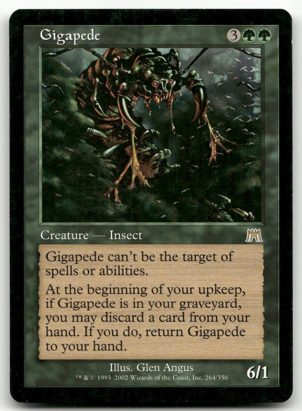 Gigapede 264 Rare Onslaught Magic: The Gathering Moderately Played