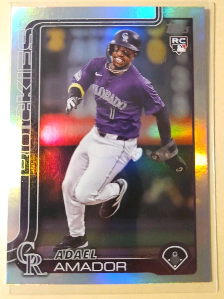 2025 Topps SERIES 1 #191 Adael Amador Colorado Rockies RAINBOW FOIL
