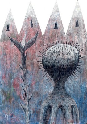 Malerei Experiment | A.J.C. Kloiber | ca. DIN-A4 | Mixed Media | Hamburg 2026