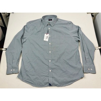 UNTUCKit Lafior Green Gingham Performance Shirt Mens XXL Regular Fit 42211 NWT