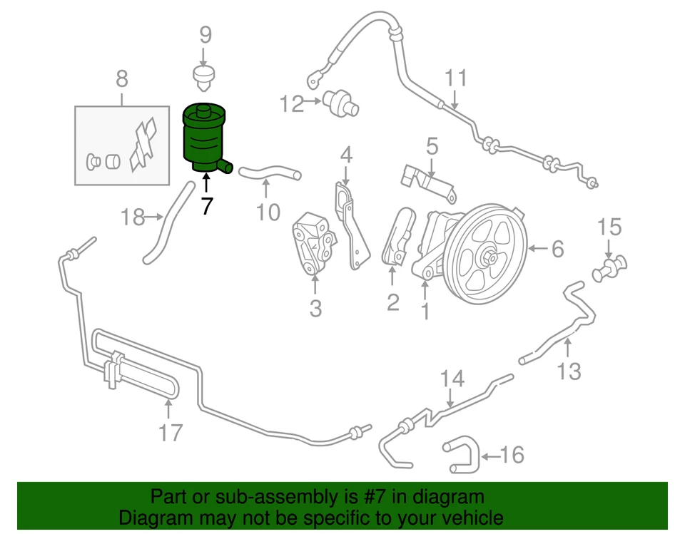 Bomba de dirección asistida genuina Honda Odyssey 53701-SHJ-A02 Foto 4 de 4