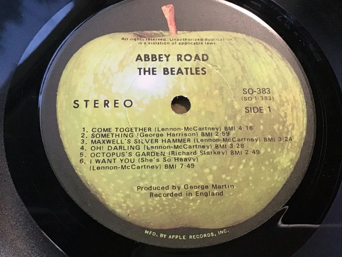 THE BEATLES ABBEY ROAD 1969 LP APPLE PRINT VINTAGE VINYL | eBay