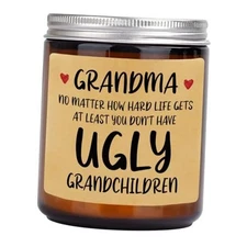  Grandma Gifts, Christmas Gifts for Grandma, Lavender Scented Soy Wax Candle, 