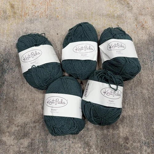 Knit Picks Gloss Yarn Lot 5 Woodland Sage Merino Wool Silk 50g / 196yds ea - product listing photo