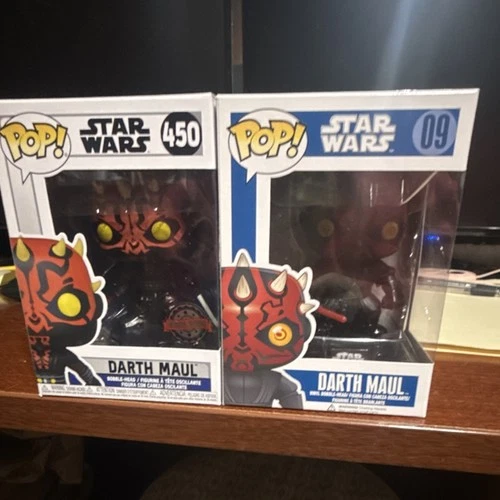 Funko Pop! Vinyl: Star Wars - Darth Maul Bobblehead Figures #450 & #09 (2-Pack)