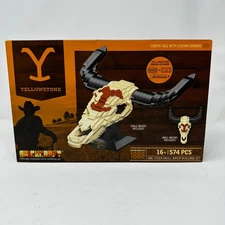 Brickcraft Yellowstone Steer Skull 563 Piece Building Set – New