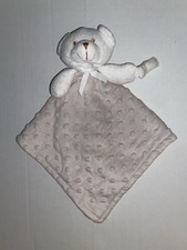 BLANKETS BEYOND GREY MINKY DOT PACIFIER LOOP BEAR SECURITY BLANKET LOVEY C4