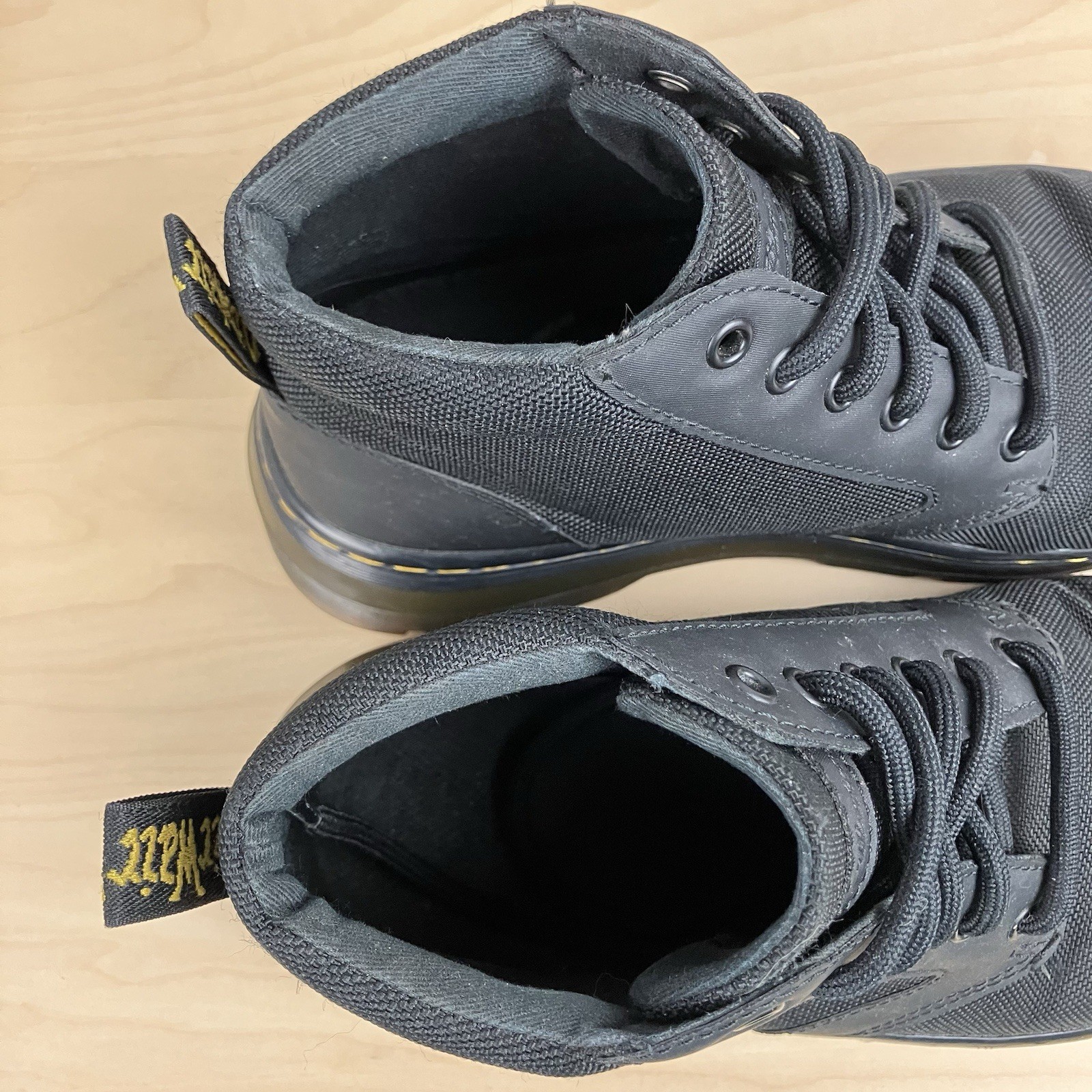 Dr. Doc Martens Women’s Size 7.0 Bonny Black Tough Poly Chukka Combat Boots thumbnail 9