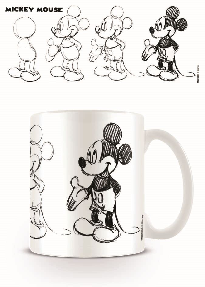 Mickey Mouse Sketch Process 11oz315ml Mug Multicolore 1 Unit Lot de 1 3790₽