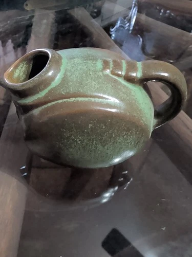 Vintage Frankoma 557 Creamer Mini Pitcher Small Syrup Prarie Green Ex Condition