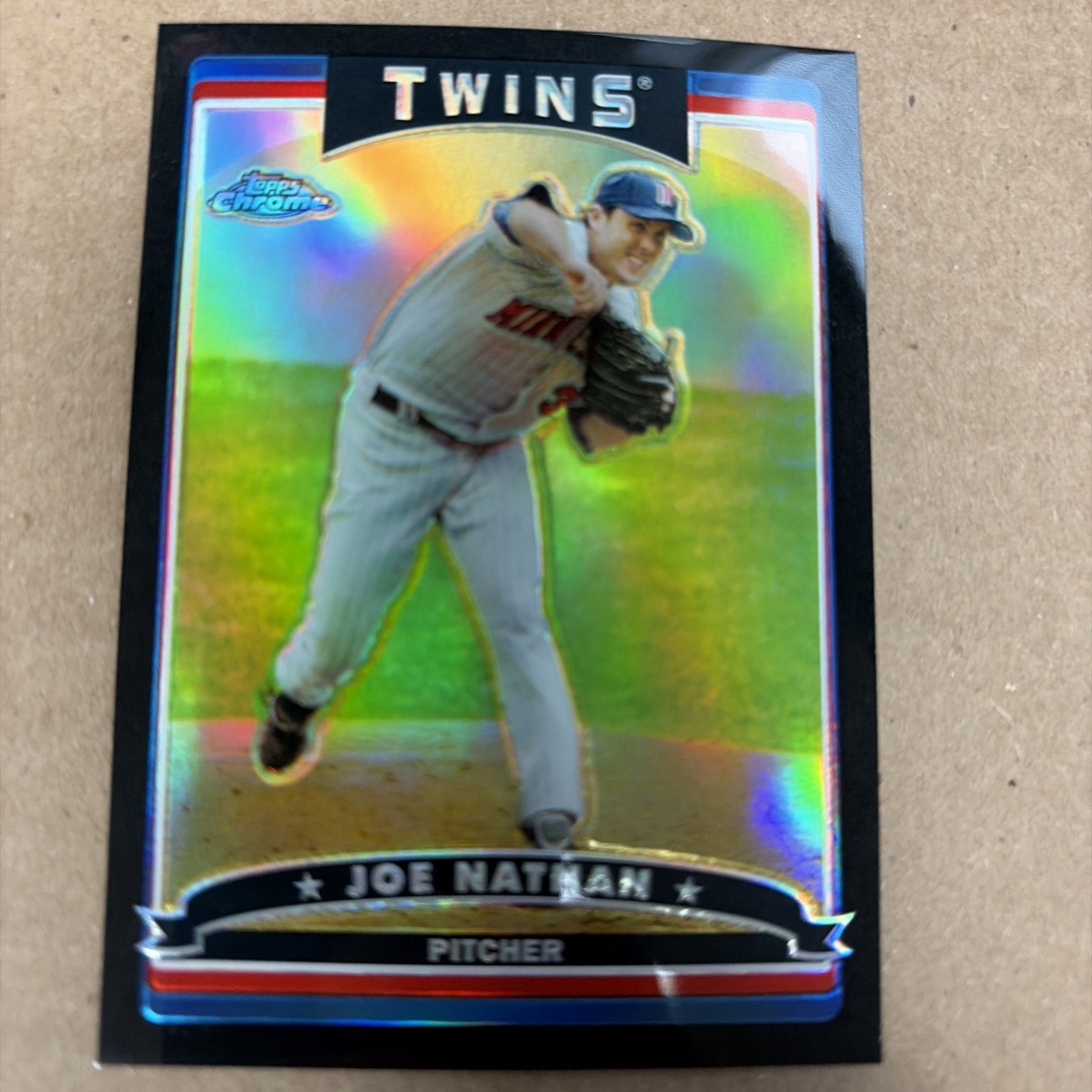2006 Topps Chrome #163 Joe Nathan Black Refractors #/549