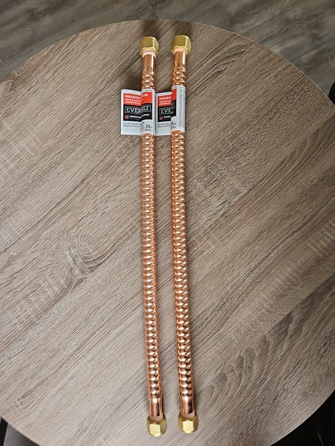 2 Everbilt 3/4”FIP x 3/4” x FIP Connector, Copper Water Heater Supply