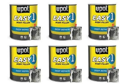 6 x U-Pol Easy One Smooth Body Filler 3 Litre UPol Bodyfiller [18 Litre Pack]