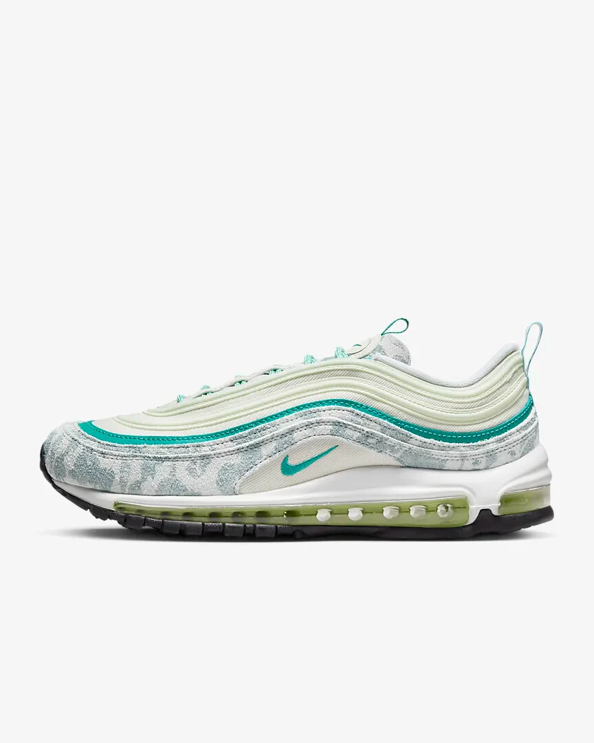 NIKE AIR MAX 97 Running Shoes Coconut Milk/Neptune Green SZ 4.5