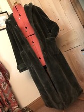 Full Length Faux Fur Coat Pyt Teddy Grey Brown Oversized 4 Winter Boho Glam