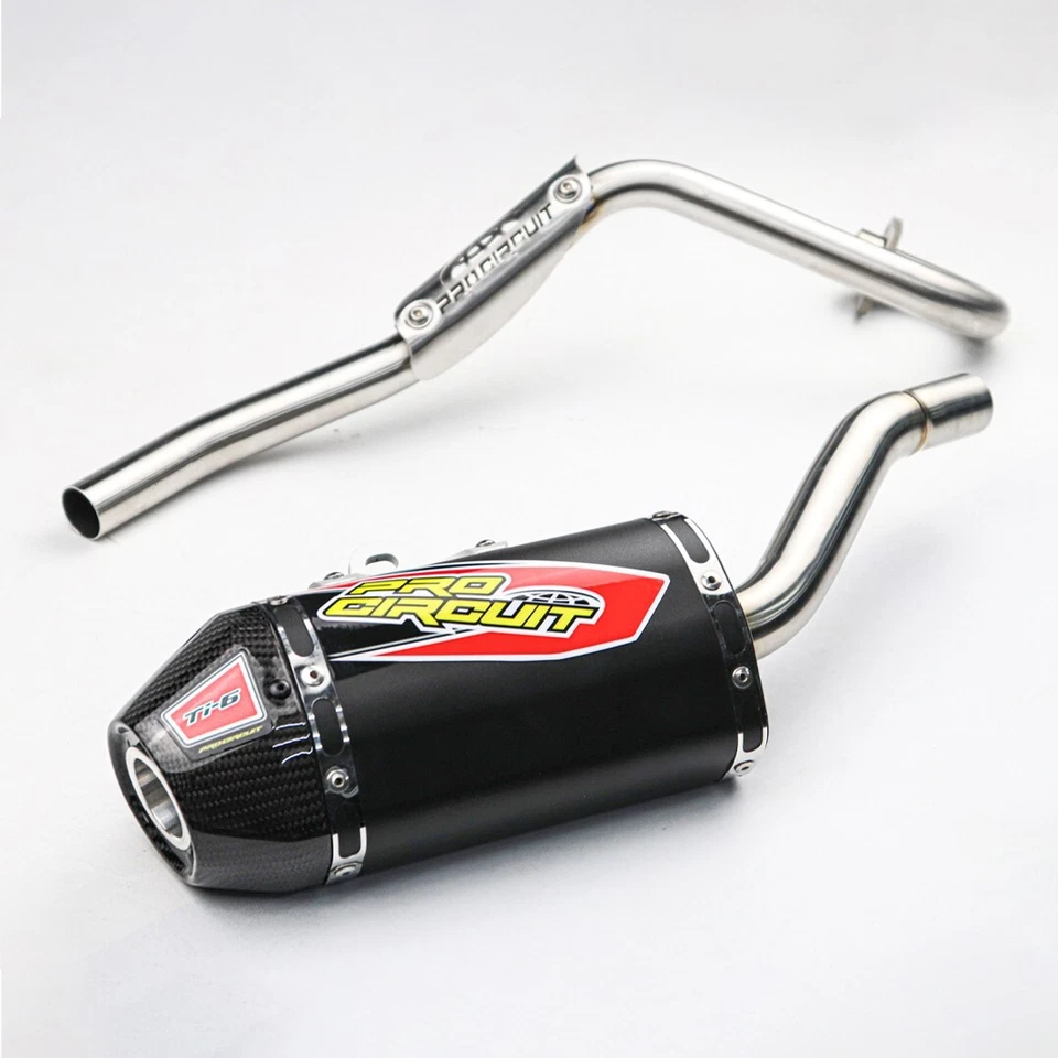 BLACK EXHAUST FULL SYSTEM STAINLESS PIPE CARBON FIT FOR HONDA CRF 110 CRF 110F Foto 2 de 4
