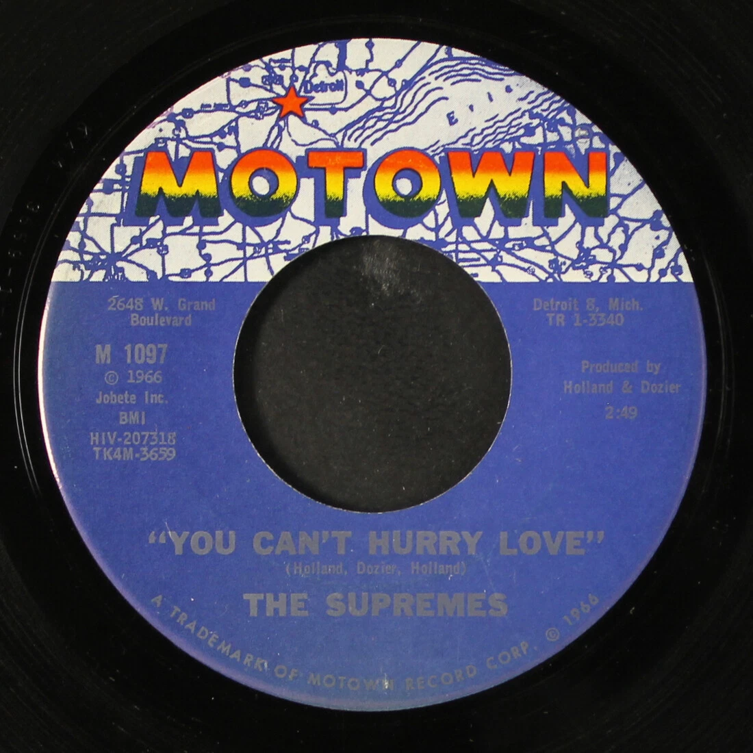 SUPREMES: you can't hurry love / put yourself in my place MOTOWN 7