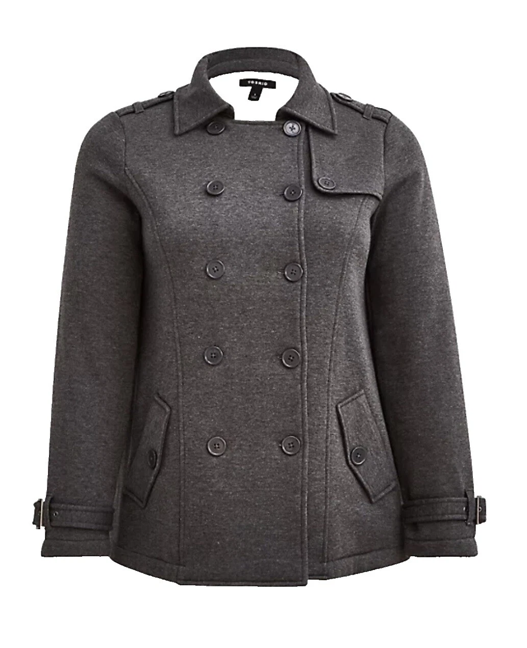 Torrid Pea Coat Solid abrigos, chaquetas y chalecos para Mujeres