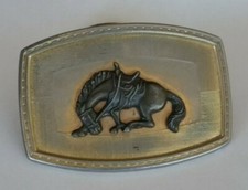 Vintage Western Bronco Horse Cowboy Belt Buckle