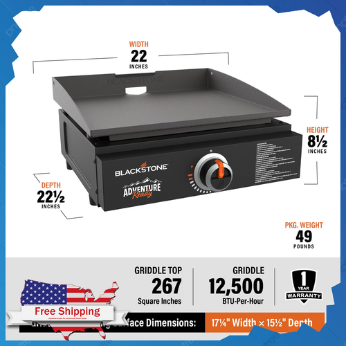 Adventure Ready 17" Tabletop Outdoor Cooking Griddle Camping BBQ. eBay