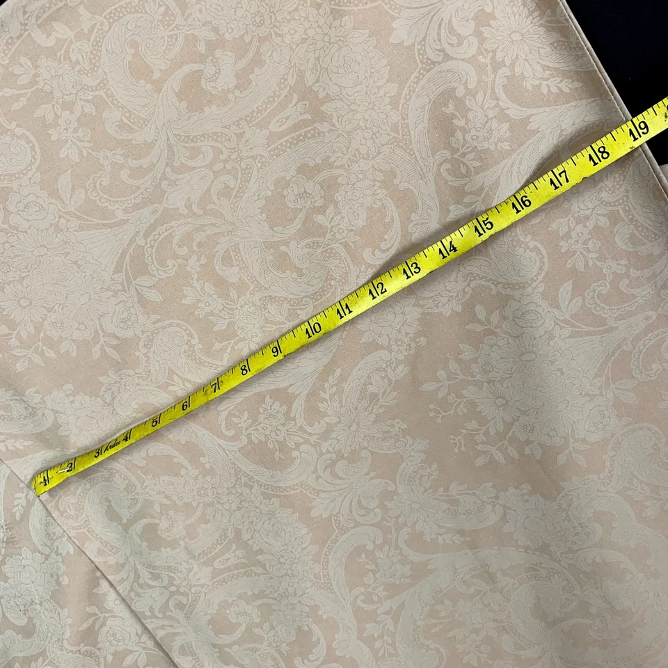 2 Vintage Ralph Lauren King Size Pillowcases Avery Beige Damask 40X20 Excellent - Image 3 of 4