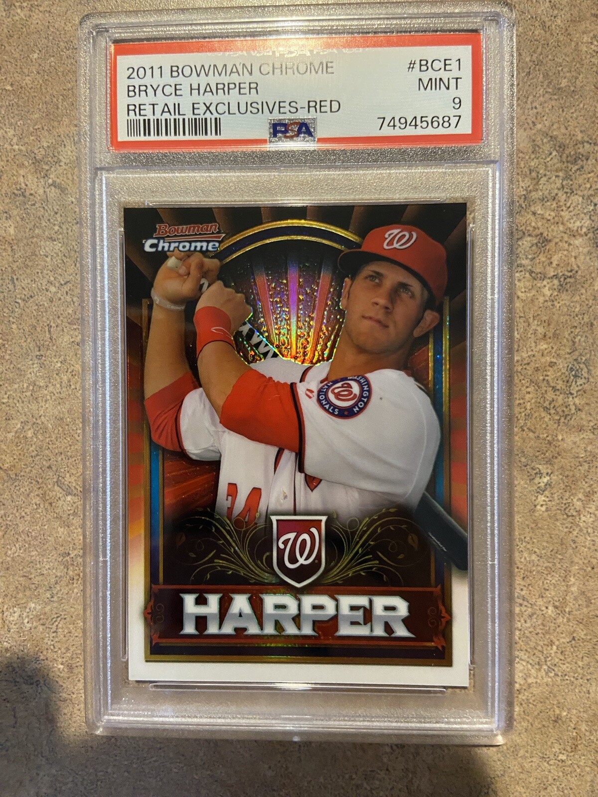 Bryce Harper Rookie Card 2011 Bowman Chrome Retail Exclusives Red BCE1