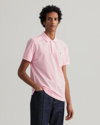 GANT Original Piqué Black Polo Slim Shirt California Pink