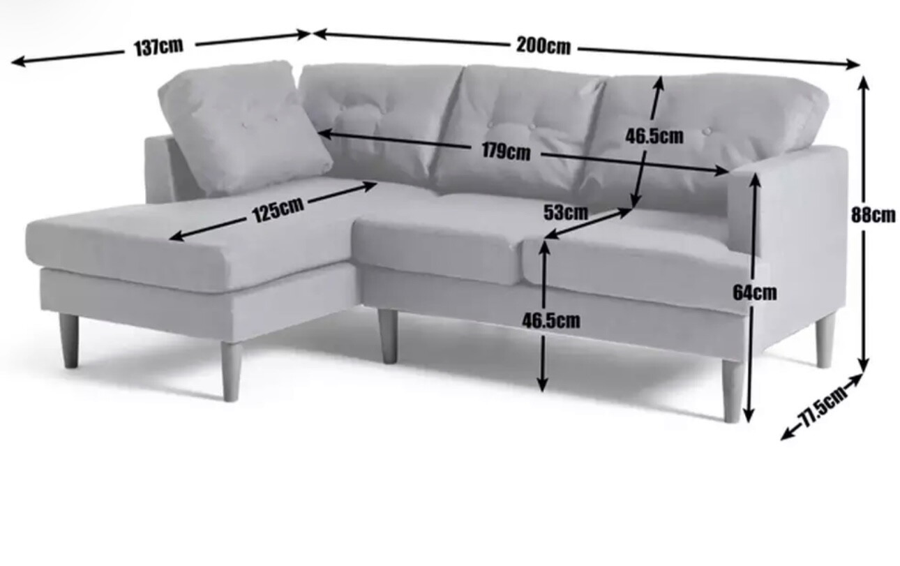 Habitat Joshua Right Hand Corner Sofa eBay
