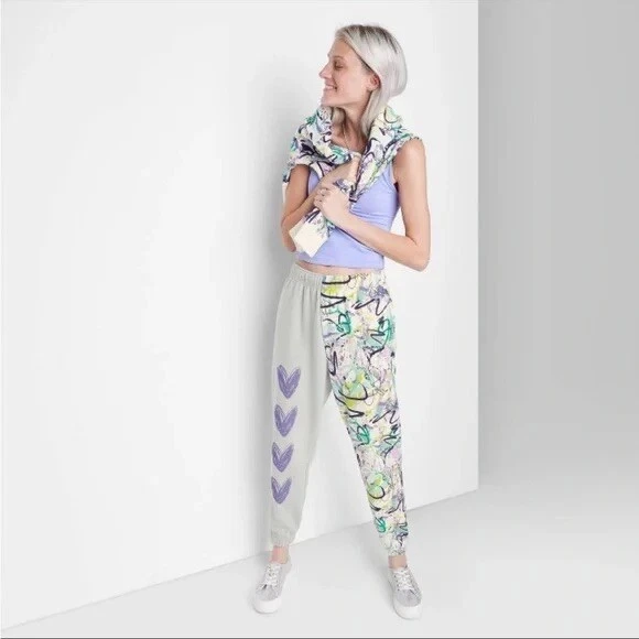 Wild fable patchwork sweatpants new arrivals