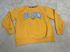 UCLA Bruins Sweatshirt Adult Medium Yellow Champion Spell Out Chest Stitching