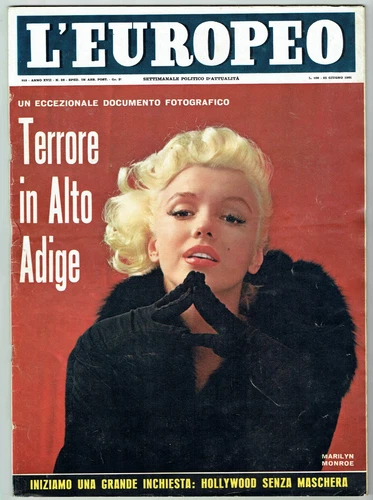 MARILYN MONROE Cover Magazine 1961 Italy Vintage Weekly Issue Rare Sexy Europeo1