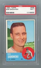 1963 Topps #568 Bob Sadowski PSA 7 NM #12199856
