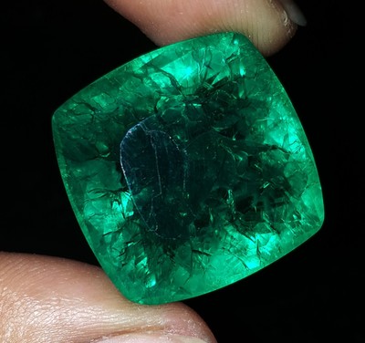 Loser Edelstein Natürlicher Grüner Smaragd Zertifiziert 44,77 Ct Kolumbien Tr...