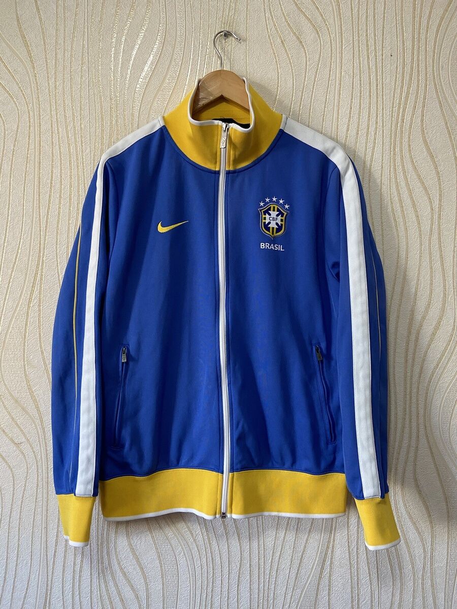 BRASIL 2010 N98 FOOTBALL SOCCER TRACK TOP NIKE 370285-493 sz BRASIL 2010 N98 FOOTBALL SOCCER TRACK TOP NIKE 370285-493 sz