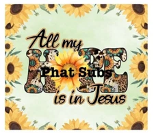 20oz Sublimation Tumbler Wrap Hope Is In Jesus Ready to Press Heat Transfer