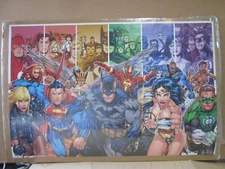 vintage 2000's justice league group Action Dc comics poster 20158