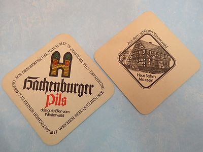 Bier Untersetzer ~ Brauerei Schneider Hachenburger Tabletten ~ Haus Sahm