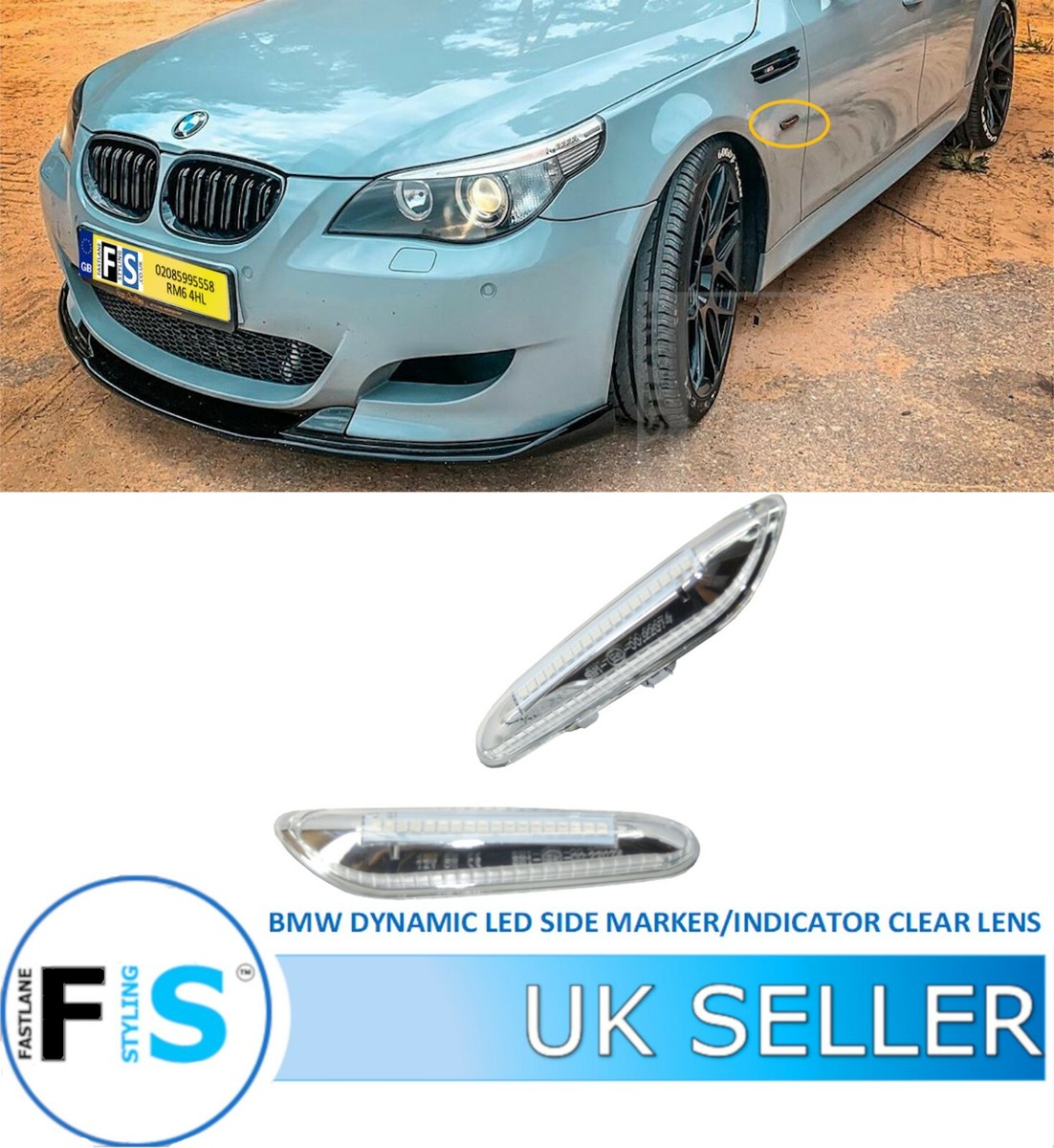 Feux de position latéraux fumée LED clignotants pour M E90 E91 E92 E93 E81 E88 E