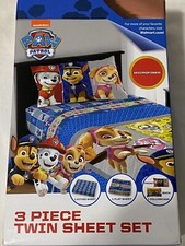 Nickelodeon Paw Patrol 3 Pc TWIN Sheet Set kids bedding new 83078