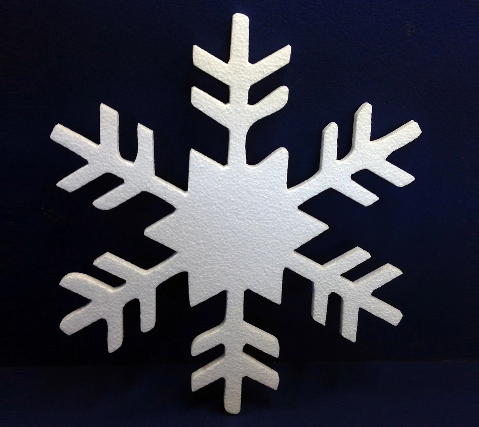 MRPOLYSTYRENE 20 POLYSTYRENE SNOWFLAKE IN HD 1 DESIGN 800MM HEIGHT 20MM THICK