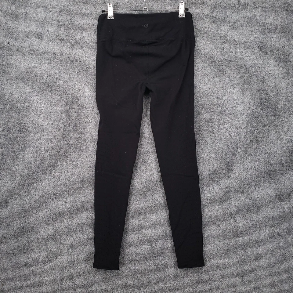 Lululemon 紧身裤女式 8 黑色露天裤踝高腰拉瑜伽健身房 — 第 2/4 张图片