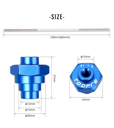 Bicycle Wheel Truing Stand Thru Axle Adapter Bike Barrel Shaft Fixing Tools - Picture 6 of 7