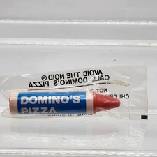 NIP VINTAGE Dominos Pizza Advertising Eraser Crayon Avoid the Noid Rubber 