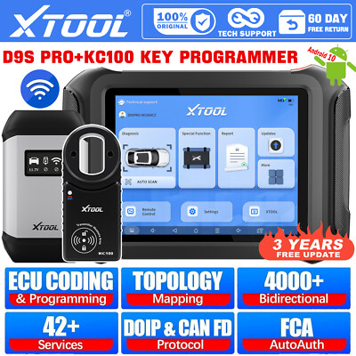 XTOOL D9SPRO KC100 Car Program Coding Tool Auto Bidirectional Scanner Topology