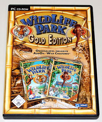 WILDLIFE PARK - GOLD EDITION - ORIGINALSPIEL & ADD ON WILD CREATURES - PC CD ROM