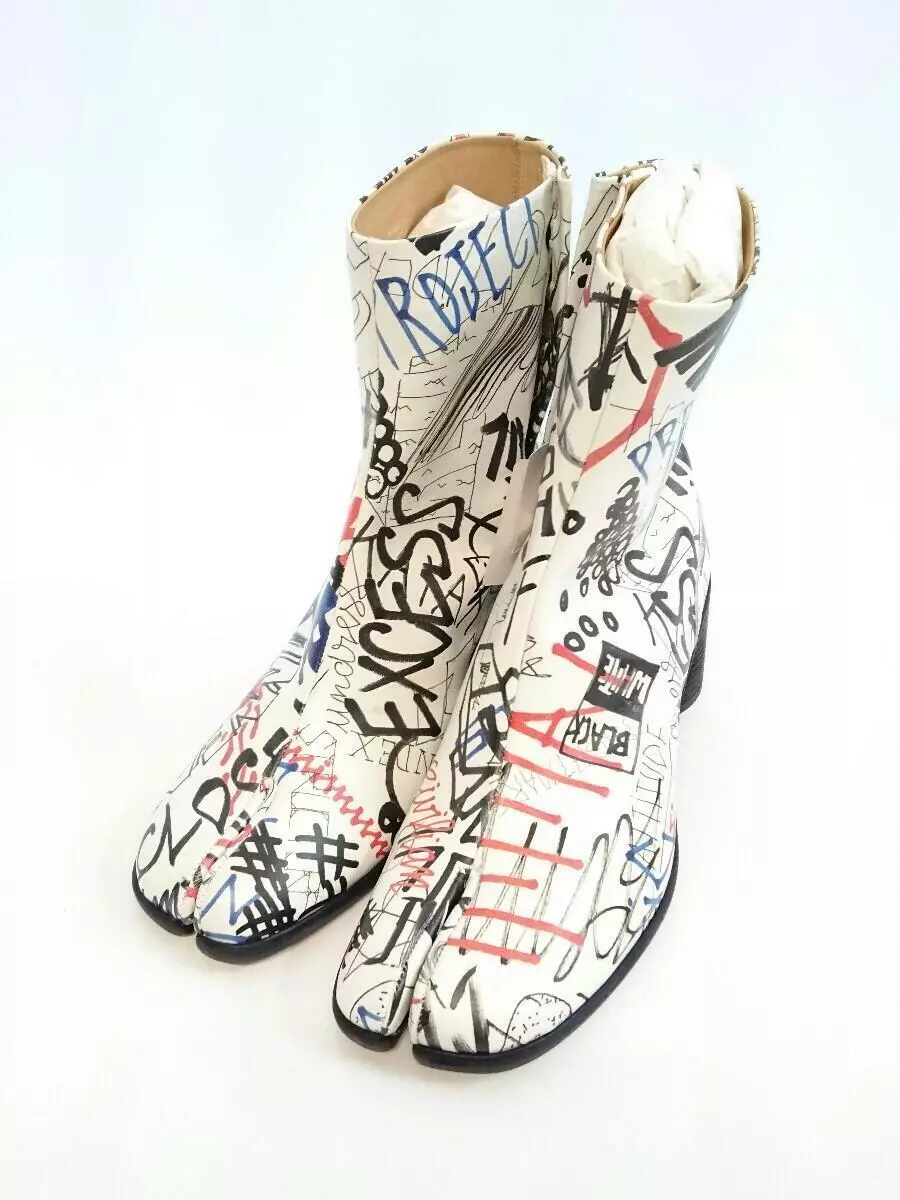 Maison Margiela Tabi Graffiti 41 Leather White Size 41 Boots | eBay