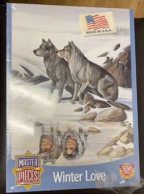 Puzzle Wolves Winter Love Master Pieces Jigsaw Puzz 550 Wolves & Winter New Box